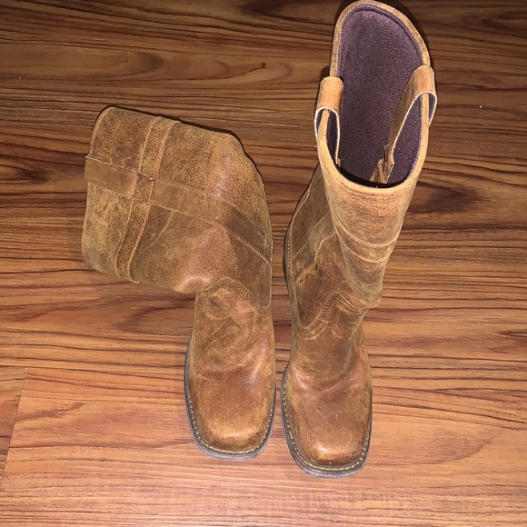 Womens Durango Suede Leather Brown heeled boots 7M - Picture 7 of 7